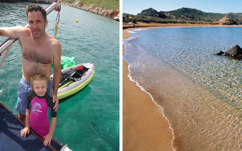 The Lake family on boat trip and beach in Menorca